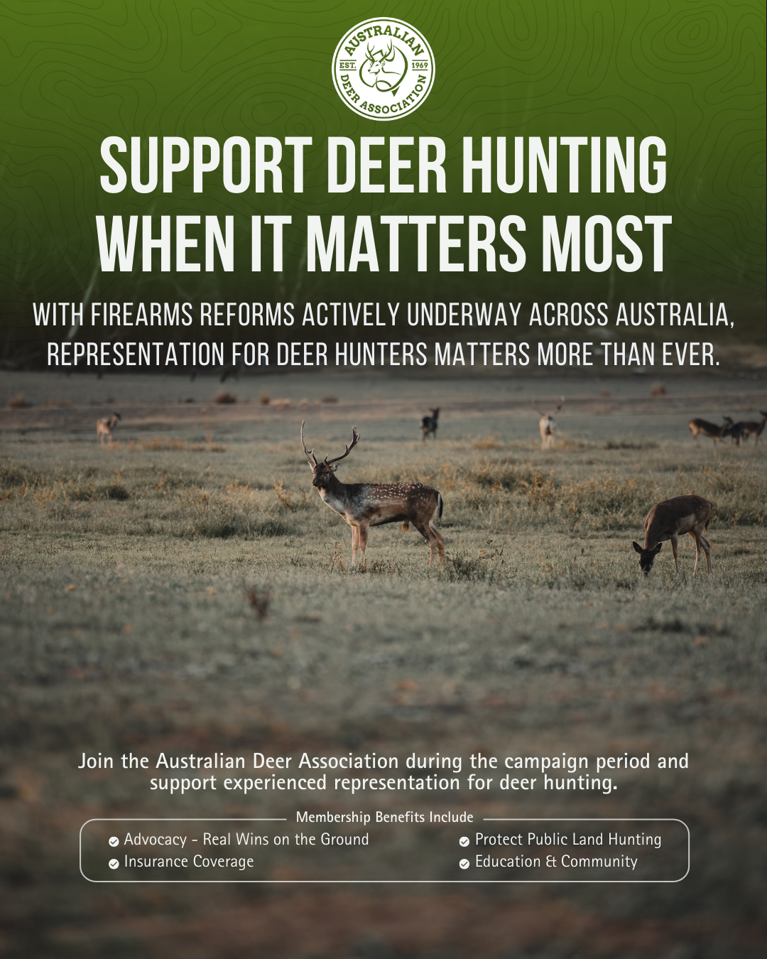 Australian Deer Association &ndash; Support deer hunting when it matters most